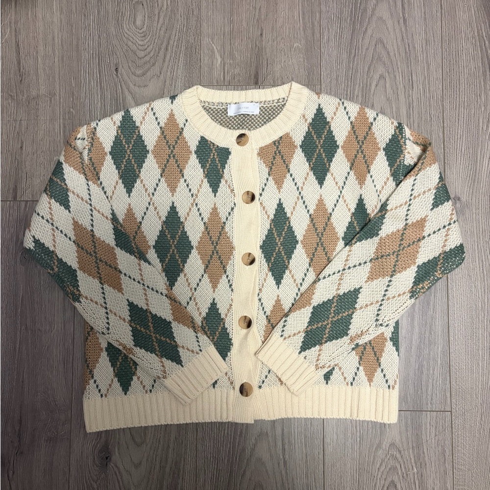 Oak + Fort Argyle Women's Cropped Oversized Cardigan